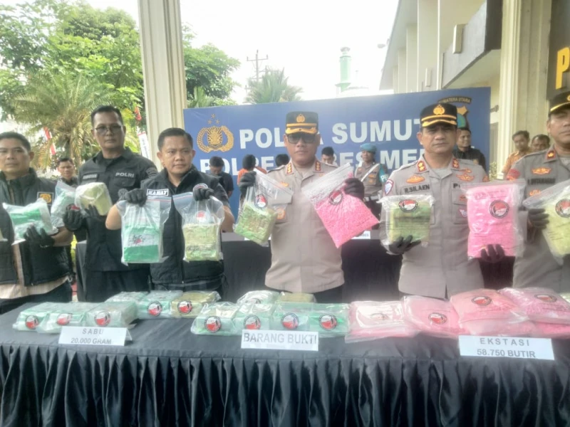 Dalam Sepekan Peredaran 20 Kg Sabu dan Puluhan Ribu Pil Inex Digagalkan Polrestabes Medan - navigasivisual.id
