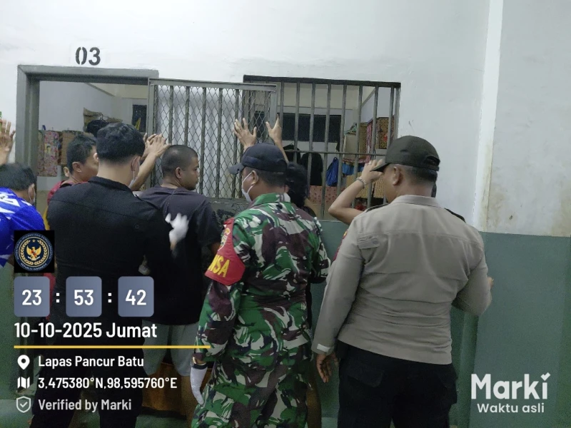Sinergi TNI-Polri dan Lapas Pancur Batu Dalam Razia Gabungan, Cegah Gangguan Keamanan - NavigasiVisual