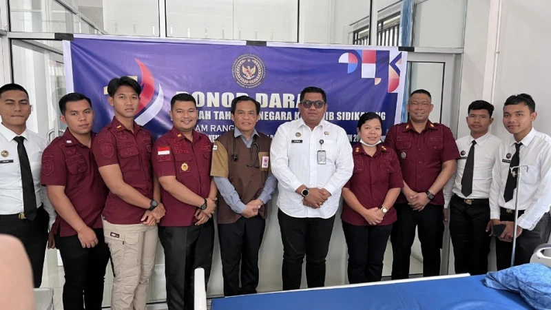 Donor Darah Rutan Kelas IIB Sidikalang Semarakkan Hari Bhakti Kementerian Imigrasi dan Pemasyarakatan ke-1 - NavigasiVisual