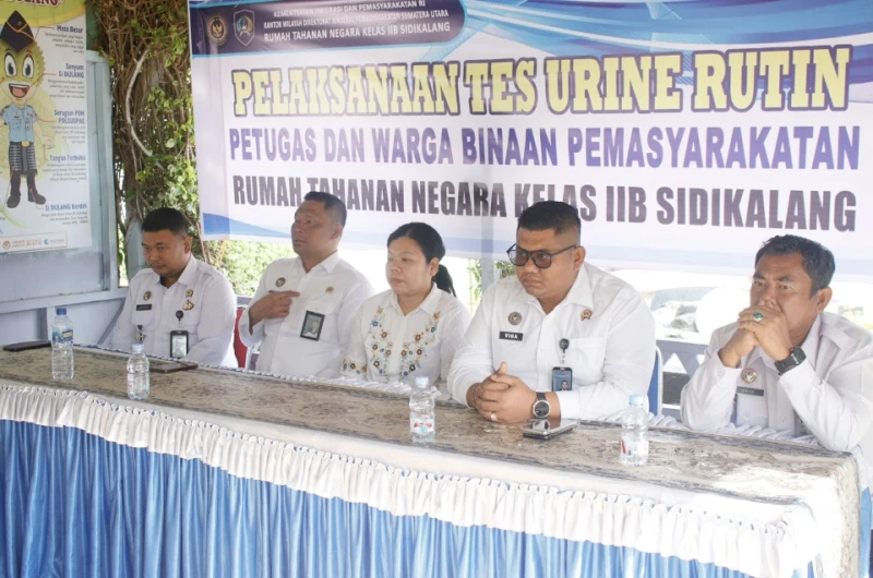 Rutin Test Urine Wujudkan Rutan Sidikalang Bersih Dari Narkoba, Petugas dan WBP Ikut Serta - NavigasiVisual