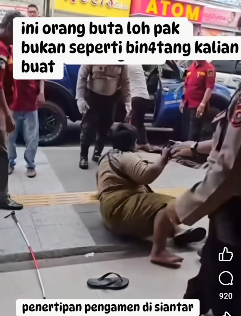 Oknum Satpol PP dan Polres Siantar Seret Paksa Pengamen Buta Dibanjiri Kritik Pedas Masyarakat - NavigasiVisual