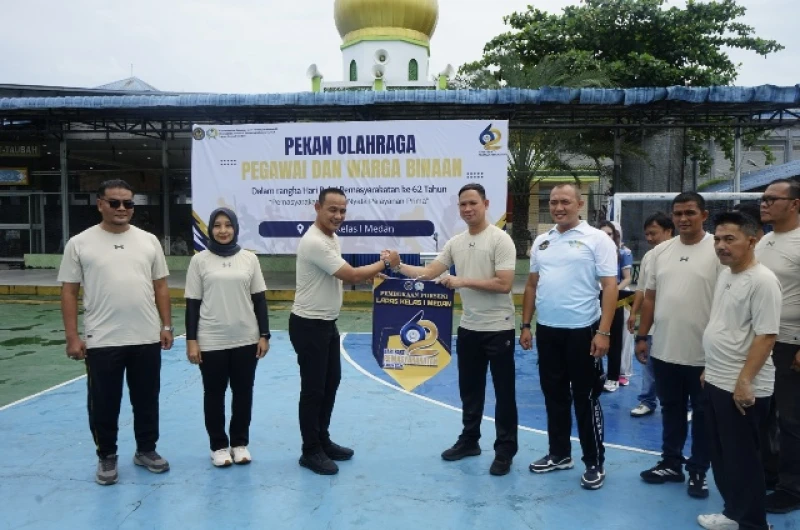 Pekan Olahraga dan Seni Narapidana di Lapas Kelas l Medan Semarakkan HBP ke-62, Bentuk Kedisiplinan WBP - NavigasiVisual
