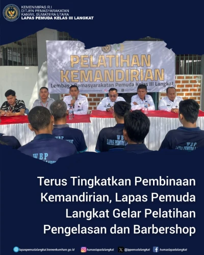 Pelatihan Pengelasan dan Barbershop di Lapas Pemuda Langkat Membawa Pengetahuan Bagi Narapidana - navigasivisual.id