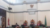 Bupati Labuhanbatu nonaktif Erik Adtrada Ritonga Jalani Sidang di PN Medan. Foto: Istimewa.